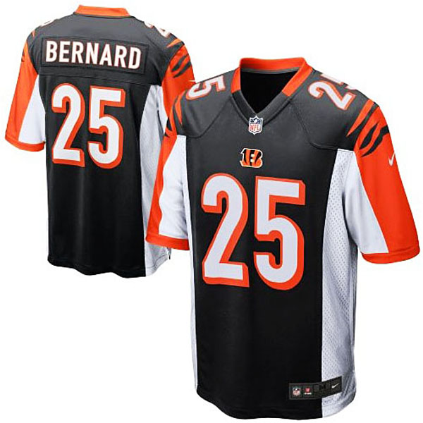 Mens Cincinnati Bengals #25 Giovani Bernard Nike Black Game Jersey