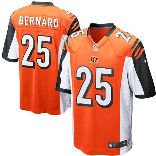 Mens Cincinnati Bengals #25 Giovani Bernard Nike Orange Alternate Game Jersey