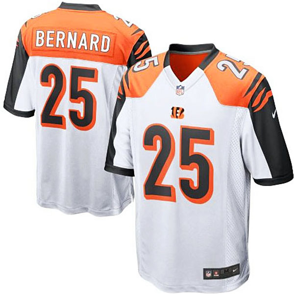 Mens Cincinnati Bengals #25 Giovani Bernard Nike White Game Jersey