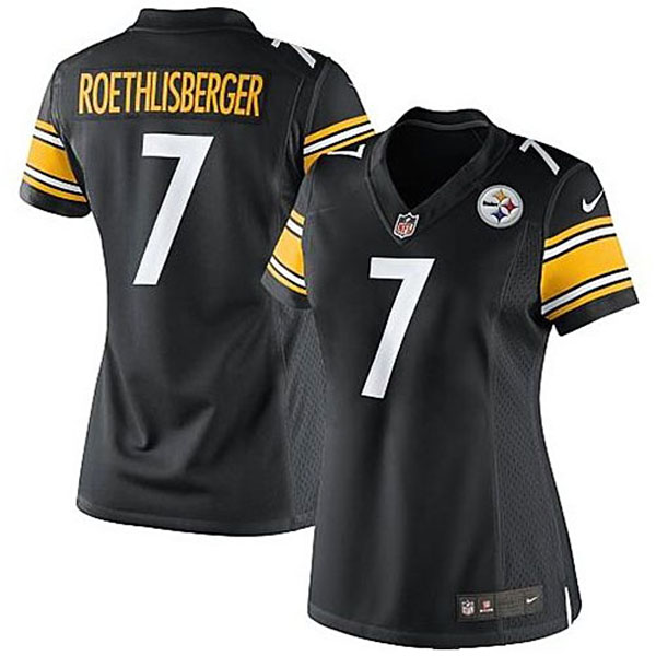 Girls Youth Pittsburgh Steelers #7 Ben Roethlisberger Nike Black Replica Game Jersey