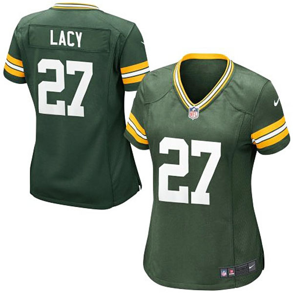 Girls Youth Green Bay Packers #27 Eddie Lacy Nike Green Replica Game Jersey