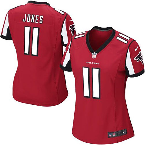 Girls Youth Atlanta Falcons #11 Julio Jones Nike Red Replica Game Jersey