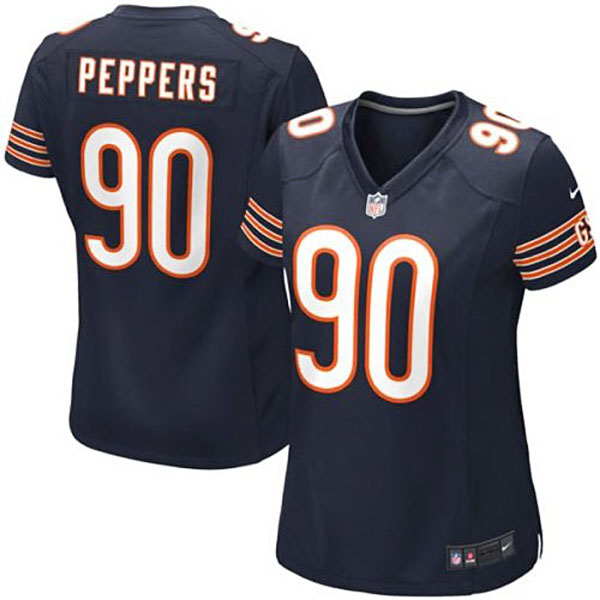 Girls Youth Chicago Bears #90 Julius Peppers Nike Navy Blue Replica Game Jersey