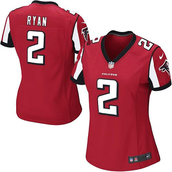 Girls Youth Atlanta Falcons #2 Matt Ryan Nike Red Replica Game Jersey