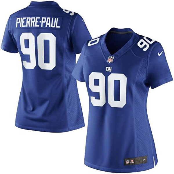 Girls Youth New York Giants #90 Nike Royal Blue Replica Game Jersey