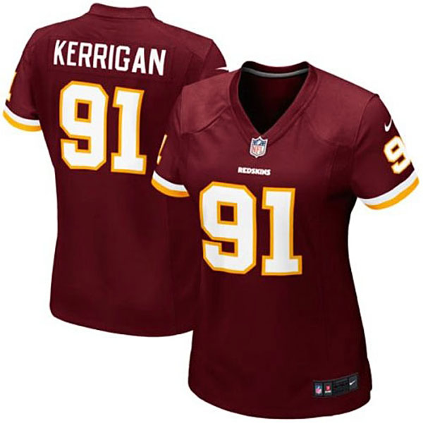 Girls Youth Washington Redskins #91 Ryan Kerrigan Nike Burgundy Replica Game Jersey