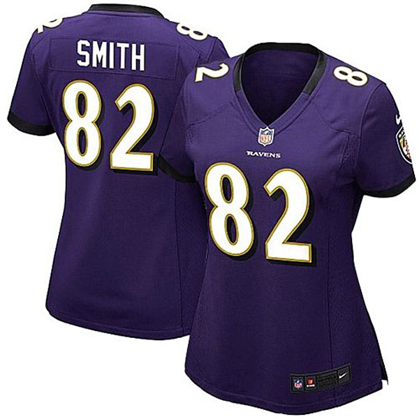 Girls Youth Baltimore Ravens #82 Torrey Smith Nike Purple Replica Game Jersey