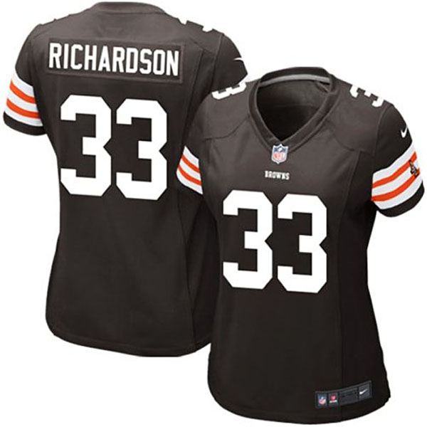 Girls Youth Cleveland Browns #33 Trent Richardson Nike Brown Replica Game Jersey