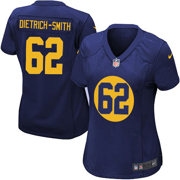 Green Bay Packers Women Evan Dietrich-Smith Game Blue Nike Jersey