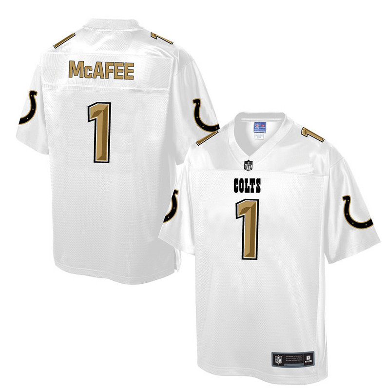 Indianapolis Colts #1 Pat McAfee White Pro Line Fashion Jersey