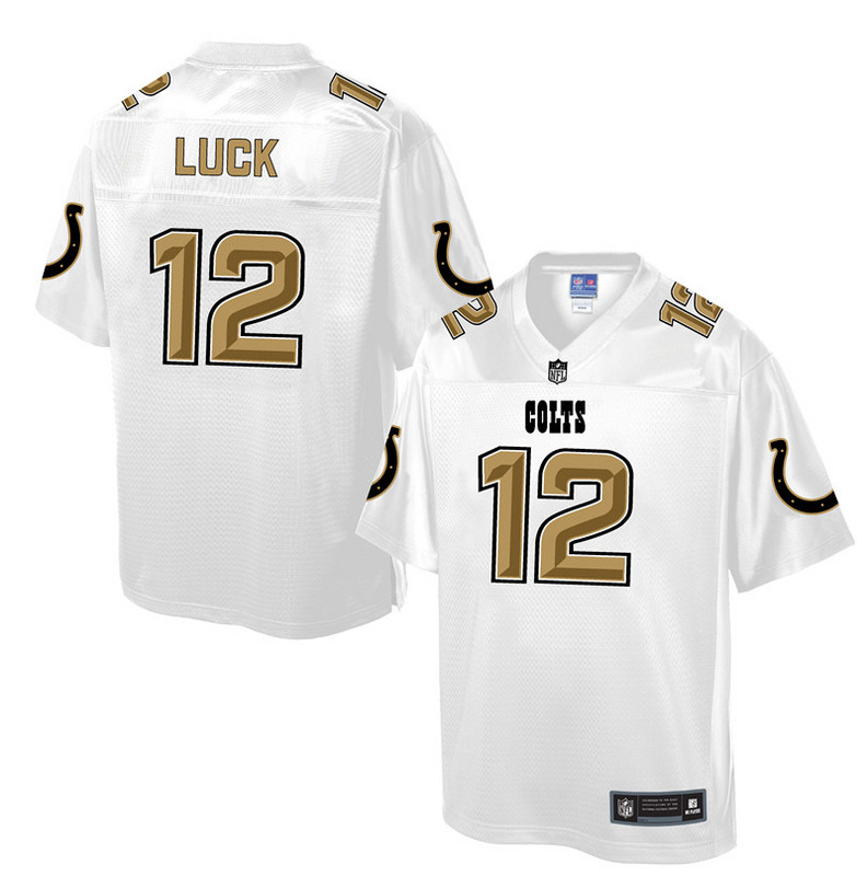 Indianapolis Colts #12 Andrew Luck White Pro Line Fashion Jersey