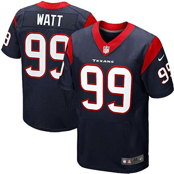 Mens Houston Texans #99 JJ Watt Nike Navy Blue Elite Jersey