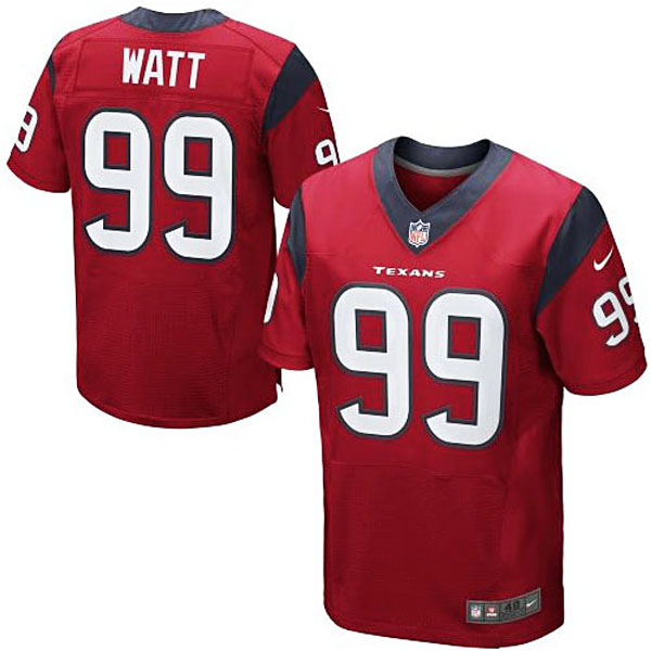 Mens Houston Texans #99 JJ Watt Nike Red Elite Jersey