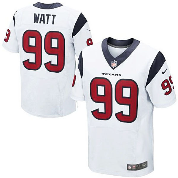 Mens Houston Texans #99 JJ Watt Nike White Elite Jersey