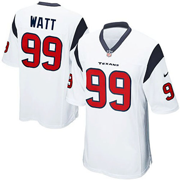 Mens Houston Texans #99 JJ Watt Nike White Game Jersey