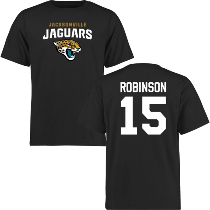 Jacksonville Jaguars #15 Allen Robinson Black Name & Number Wordmark T-shirt