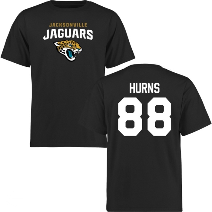 Jacksonville Jaguars #88 Allen Hurns Black Name & Number Wordmark T-shirt