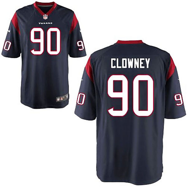 Mens Houston Texans #90 Jadeveon Clowney Nike Navy Blue Game Jersey