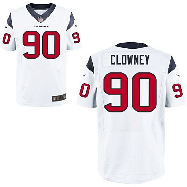 Mens Houston Texans #90 Jadeveon Clowney Nike White Elite Jersey