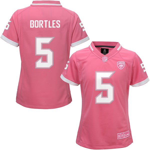 Women's Jacksonville Jaguars #5 Blake Bortles Pink Bubble Gum Jersey