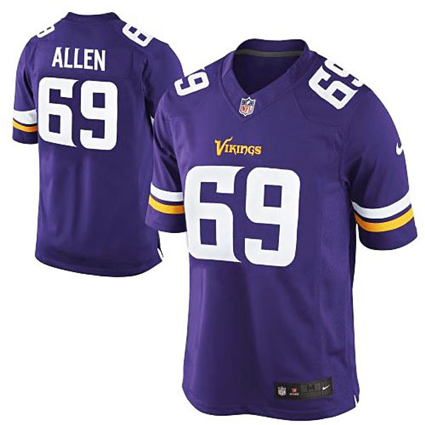 Men's Minnesota Vikings #69 Jared Allen Nike Purple Team Color Limited Jersey