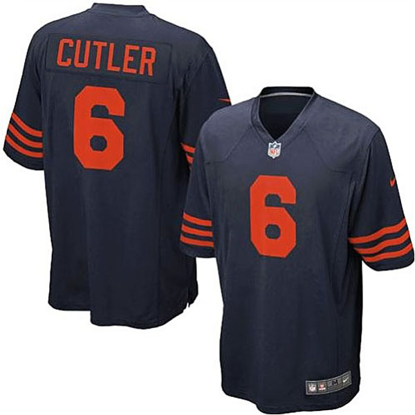 Mens Chicago Bears #6 Jay Cutler Nike Navy Blue Alternate Game Jersey