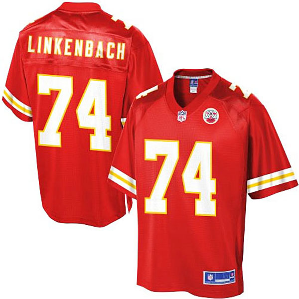 Mens Kansas City Chiefs #74 Jeff Linkenbach Pro Line Team Color Jersey