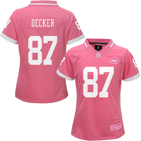 Women's New York Jets #87 Eric Decker Pink Bubble Gum Jersey