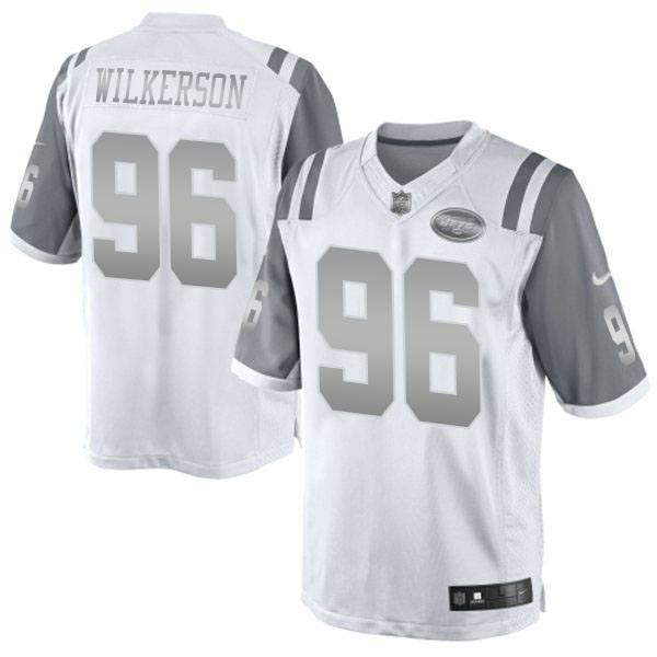 Men's New York Jets #96 Muhammad Wilkerson White Platinum Limited Jersey