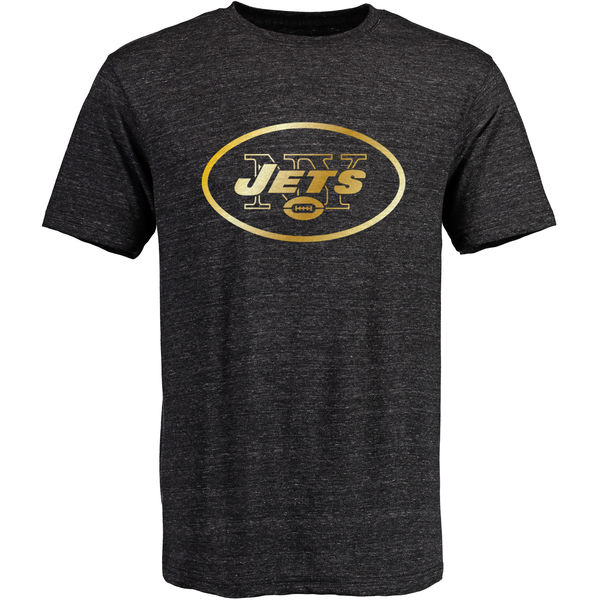 New York Jets Pro Line Black Gold Collection Tri-Blend T-Shirt