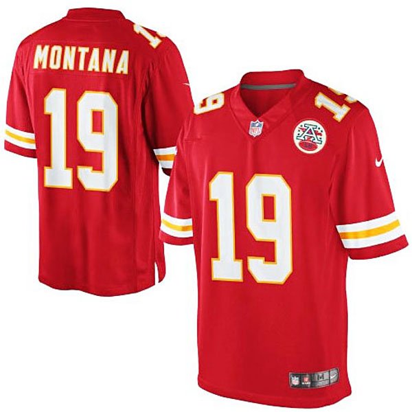 Mens Nike Joe Montana Red Kansas City Chiefs #19 Retired Player Limited Jersey