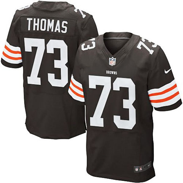 Mens Cleveland Browns #73 Joe Thomas Nike Brown Elite Jersey