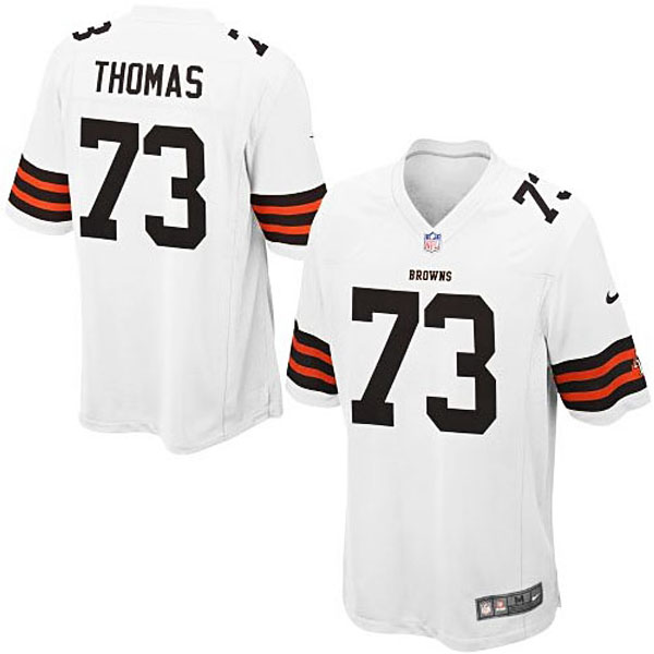 Mens Cleveland Browns #73 Joe Thomas Nike White Game Jersey