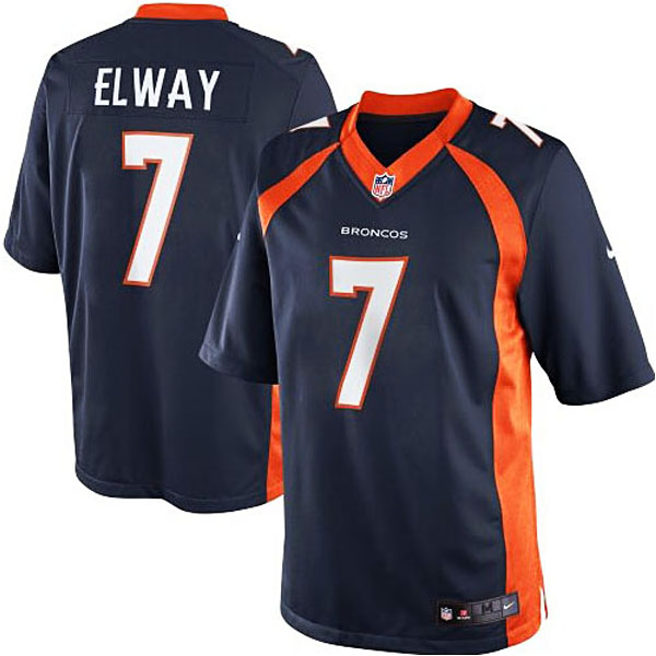 Mens Nike John Elway Navy Blue Denver Broncos #7 Retired Player Limited Jersey