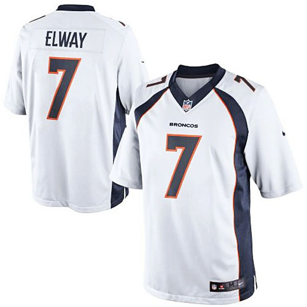 Mens Nike John Elway White Denver Broncos #7 Retired Player Limited Jersey