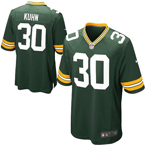 Mens Green Bay Packers #30 John Kuhn Nike Green Game Jersey