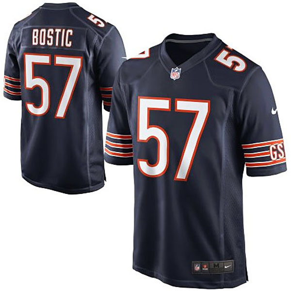 Mens Chicago Bears #57 Jon Bostic Nike Navy Blue Game Jersey