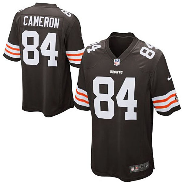 Mens Cleveland Browns #84 Jordan Cameron Nike Brown Game Jersey