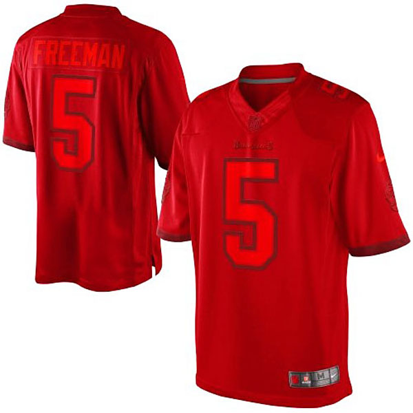 Mens Tampa Bay Buccaneers #5 Josh Freeman Nike Red Drenched Limited Jersey