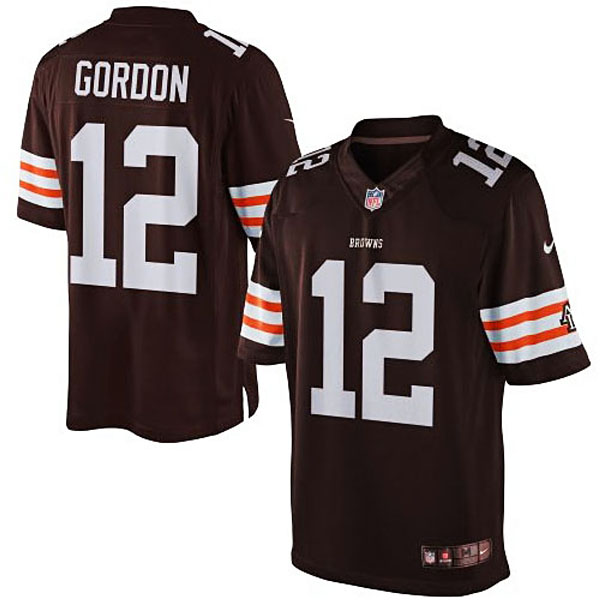 Mens Cleveland Browns #12 Josh Gordon Nike Brown Limited Jersey