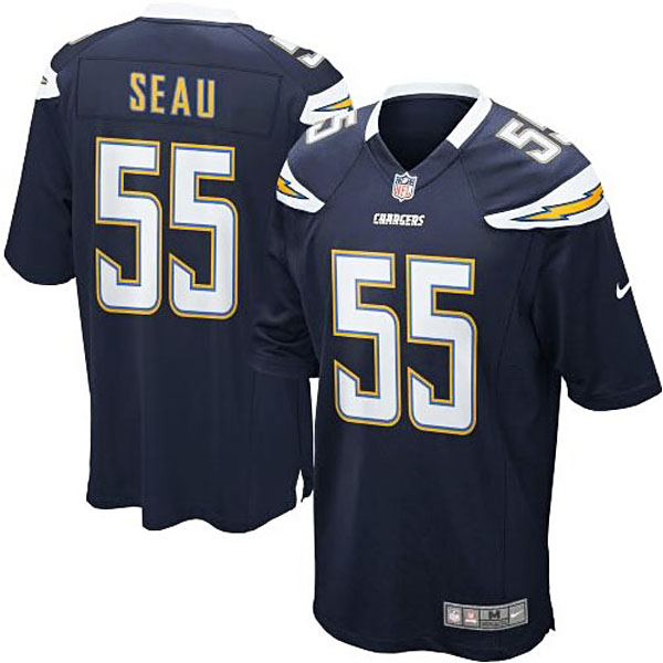 Mens San Diego Chargers #55 Junior Seau Nike Navy Retired Player Game Jersey