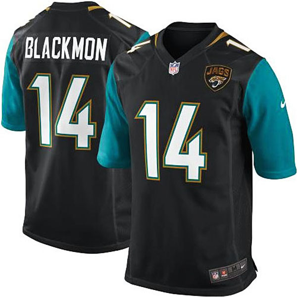 Mens Jacksonville Jaguars #14 Justin Blackmon Nike Black Game Jersey