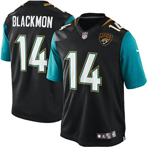 Men's Jacksonville Jaguars #14 Justin Blackmon Nike Black Team Color Limited Jersey