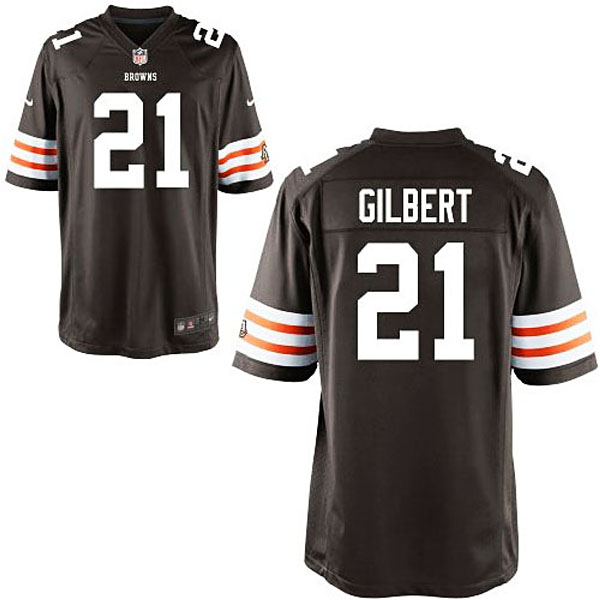 Mens Cleveland Browns #21 Justin Gilbert Nike Brown Game Jersey