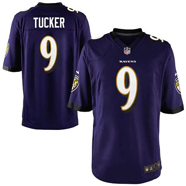 Mens Baltimore Ravens #9 Justin Tucker Nike Purple Game Jersey