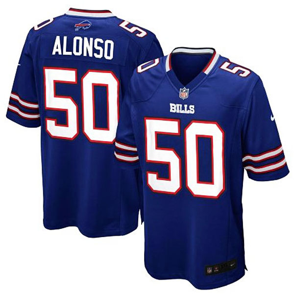 Men's Buffalo Bills #50 Kiko Alonso Nike Royal Blue Team Color Game Jersey