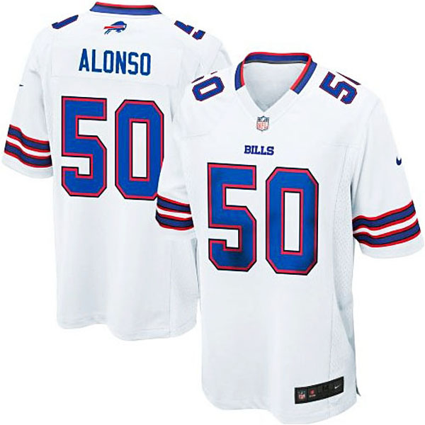 Mens Buffalo Bills #50 Kiko Alonso Nike White Game Jersey