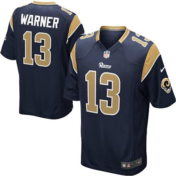 Nike Kurt Warner St. Louis Rams Youth Retired Game Jersey - Navy Blue