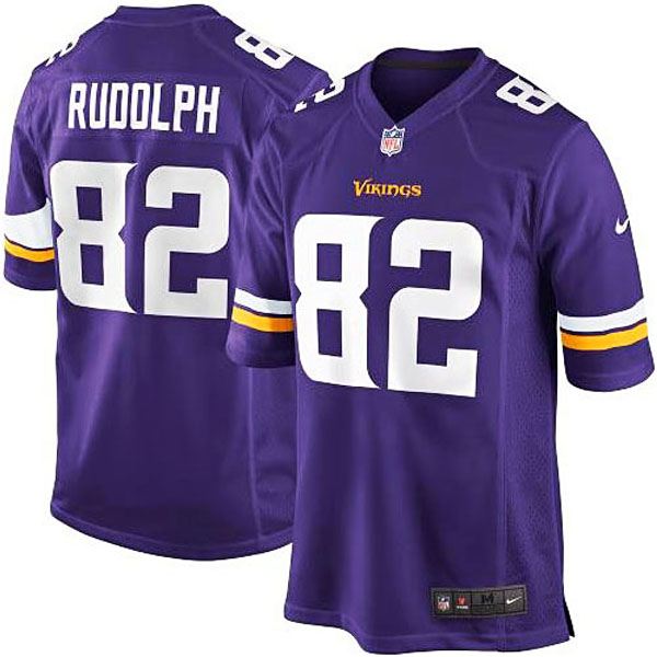 Mens Minnesota Vikings #82 Kyle Rudolph Nike Purple Game Jersey