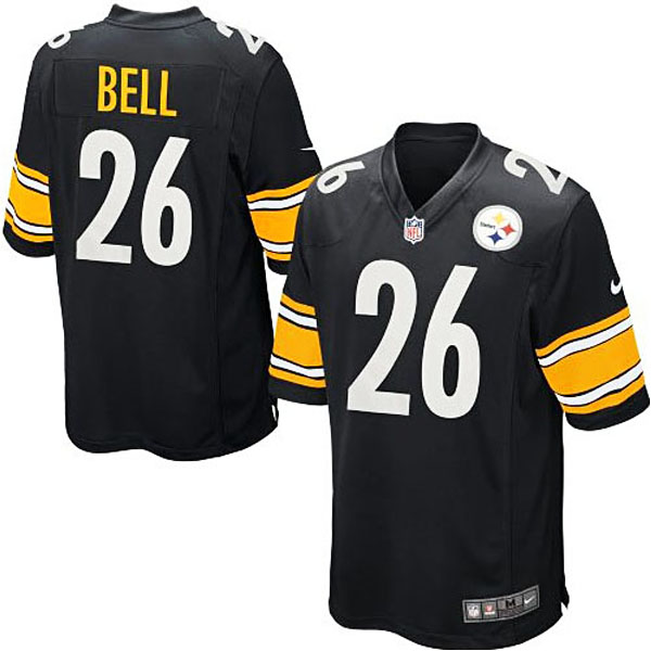 Mens Pittsburgh Steelers #26 Le'Veon Bell Nike Black Game Jersey